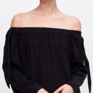 Black ZARA off the shoulder dress!